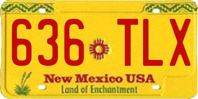 NM license plate 636TLX