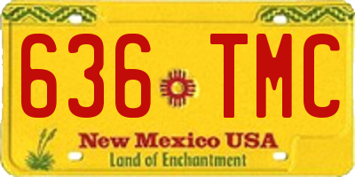 NM license plate 636TMC