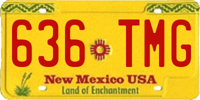 NM license plate 636TMG