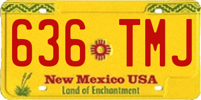 NM license plate 636TMJ
