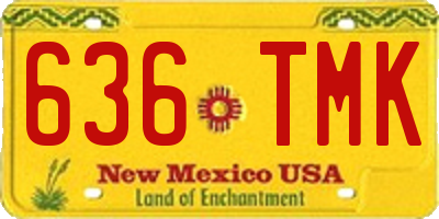 NM license plate 636TMK