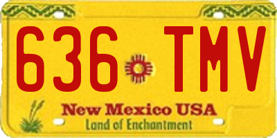 NM license plate 636TMV