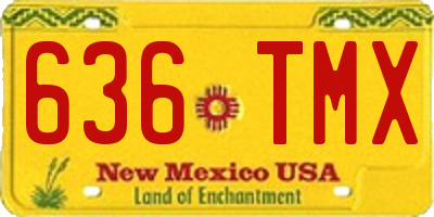 NM license plate 636TMX