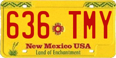 NM license plate 636TMY