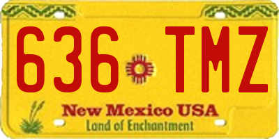 NM license plate 636TMZ
