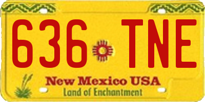 NM license plate 636TNE