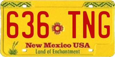 NM license plate 636TNG