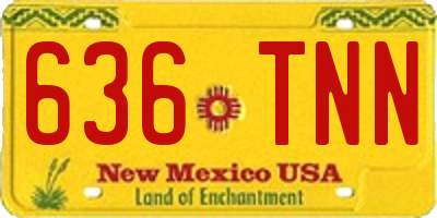 NM license plate 636TNN