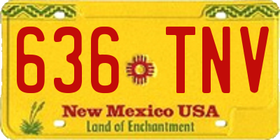 NM license plate 636TNV