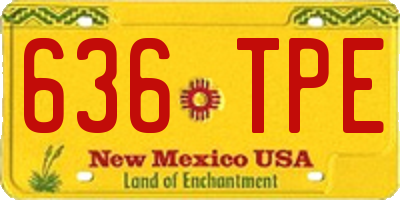 NM license plate 636TPE