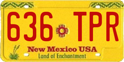 NM license plate 636TPR