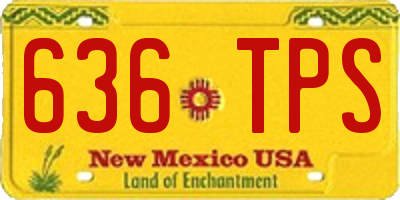 NM license plate 636TPS