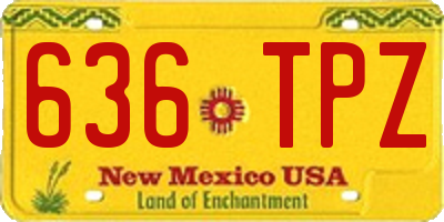 NM license plate 636TPZ