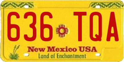 NM license plate 636TQA