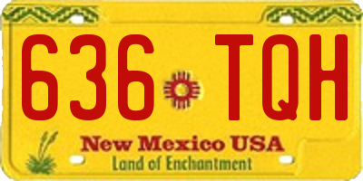 NM license plate 636TQH