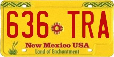 NM license plate 636TRA