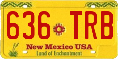 NM license plate 636TRB