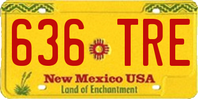 NM license plate 636TRE