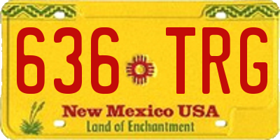 NM license plate 636TRG