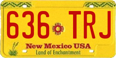 NM license plate 636TRJ