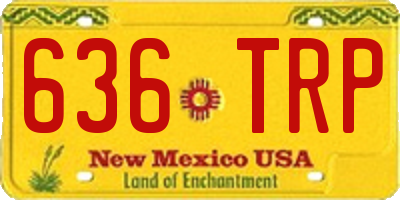 NM license plate 636TRP