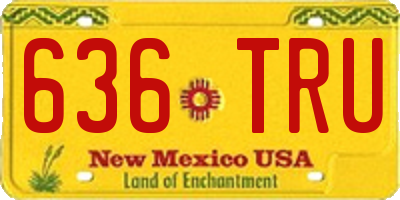 NM license plate 636TRU