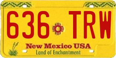 NM license plate 636TRW