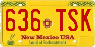 NM license plate 636TSK