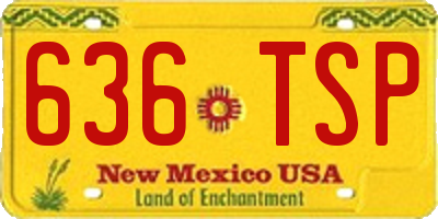 NM license plate 636TSP