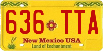 NM license plate 636TTA