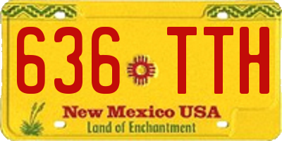 NM license plate 636TTH