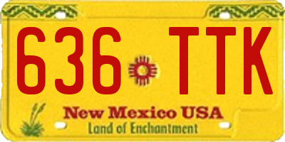 NM license plate 636TTK