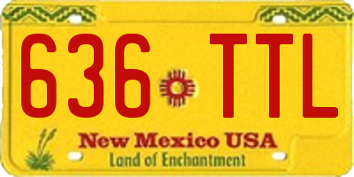 NM license plate 636TTL