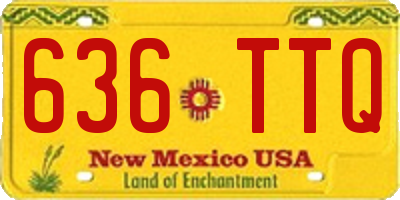 NM license plate 636TTQ