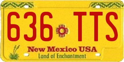 NM license plate 636TTS