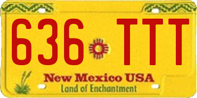 NM license plate 636TTT