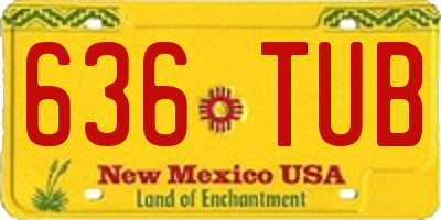 NM license plate 636TUB