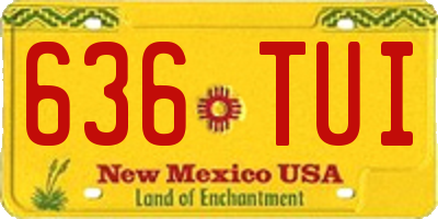 NM license plate 636TUI