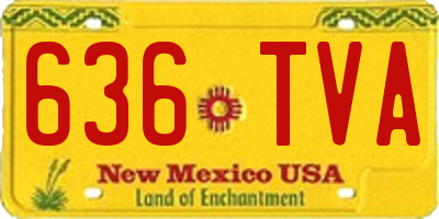 NM license plate 636TVA