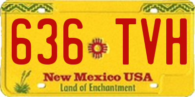 NM license plate 636TVH