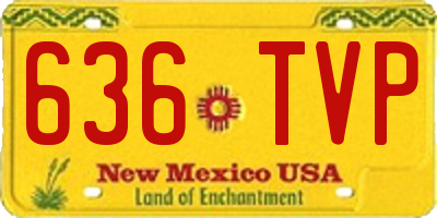 NM license plate 636TVP