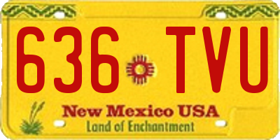 NM license plate 636TVU