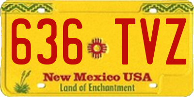 NM license plate 636TVZ