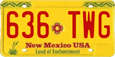 NM license plate 636TWG
