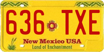 NM license plate 636TXE