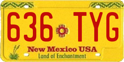 NM license plate 636TYG