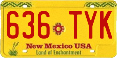 NM license plate 636TYK