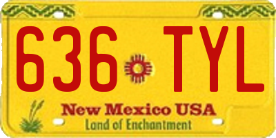 NM license plate 636TYL