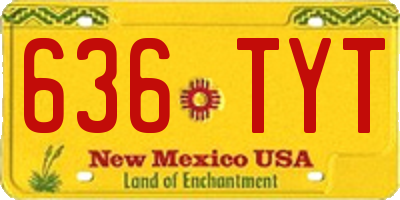 NM license plate 636TYT