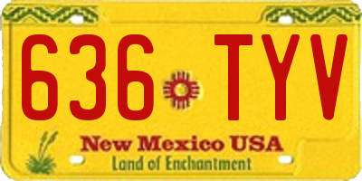 NM license plate 636TYV